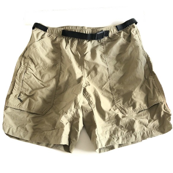 Eddie Bauer Mens Shorts L Khaki Nylon